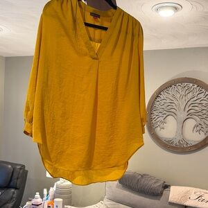 Vince Camuto Mustard Yellow Blouse